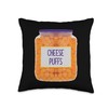 Cheese Puffs Snacks Cheese Balls Throw Pillow