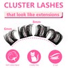 Cluster Lashes False Eyelashes Individual D Curl Russian Strip Lashes