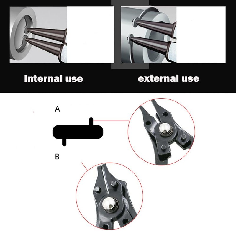 4 in 1 Circlip Pliers, Internal External Circlip Snap Ring