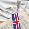 Flag of Iceland Print Wooden Bookmark Wood with Tassel for