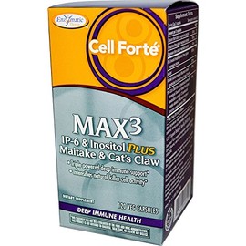 Enzymatic Therapy Cell Forté MAX3 IP-6 & Inositol w/Maitake & Cat's Claw, 120 Vcaps, Pack of 2