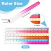 Andibro 6 Pieces Colourful Transparent Ruler, Cube Acrylic Ruler Set,