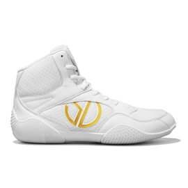 Men's Wrestling Shoes with Lightweight,Sdtdid Boxing Shoes Made of Micro Suede for Gym,Powerlifting,Bodybuilding,Training Etc. White