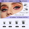 MADXDUPR Lash Clusters Kit, 144PCS C Curl Natural Cluster Lashes
