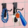 NEESEEYEE Gridwall Hooks 2 Inch, 100PC Heavy Duty Black Display