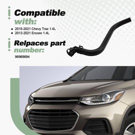 Engine Coolant Reservoir Air Bleed Hose Radiator Pipe Compatible with 2015-2021 Chevy Trax 2013-2021 Encore 1.4L Replace 96968694