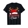 Grandpa Claus Santa Hat Christmas Red Plaid Matching Family T-Shirt