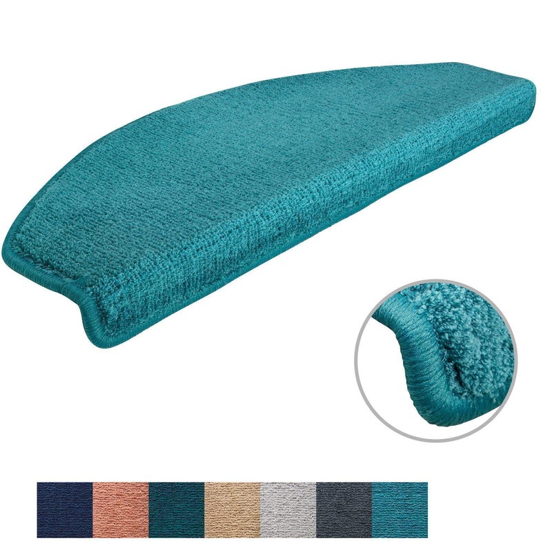 Kettelservice-Metzker Sweet Semicircular Stair Mats in Various Colours Turquoise 1