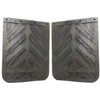 Black Semi Truck and Trailer Mud Flaps - Chevron 24"