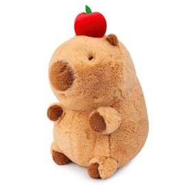 FRANKIEZHOU Fruit Capybara Plush Cute Fluffy Seated Capybara Stuffed Animal plushie Toy Kawaii Plushies Capybara for Kids & Girls