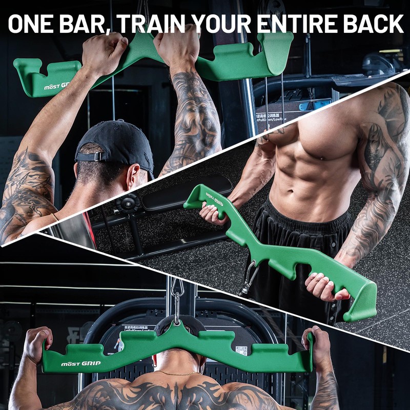 MOST GRIP LAT Pull Down Bar with 6 Ergonomic Handles,