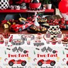 Suhelkit Race Car 2nd Birthday Party Decorations Tableware - Red