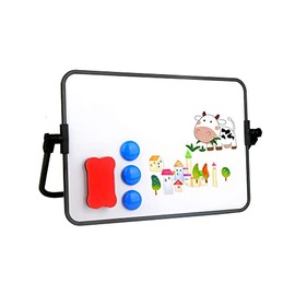 S SIENOC Mini Small Dry Erase White Board Whiteboard with Stand Magnetic Portable Double Sided Blank Personal Handwriting A4 Size Lap Board
