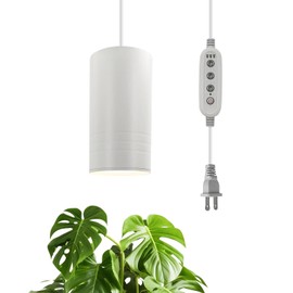 JMXULONG Hanging Plant Grow Light Full Spectrum Warm White Color with Timer Ceiling Decorative Grow Lamp for Indoor Plants