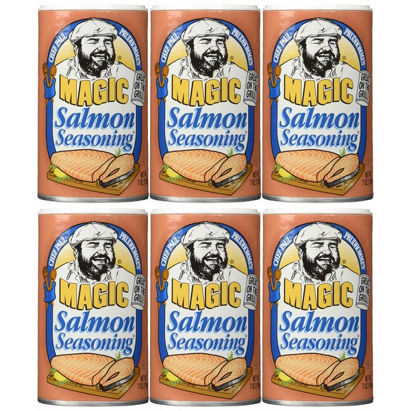 Chef Paul Salmon Magic Seasoning, 7 Ounce (Pack of 6)