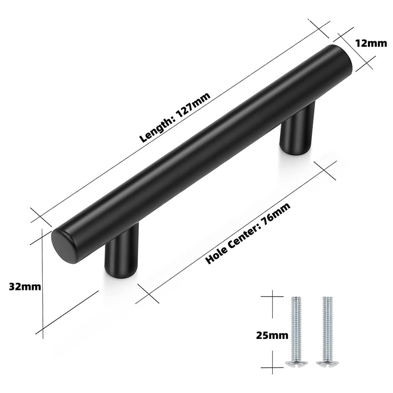 2 Pack Kitchen Cupboard Handles Stainless Steel Kitchen Door Handles