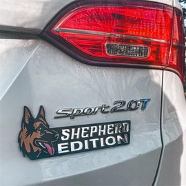Dog Edition Laser Cutting 3D Badge Automotive Decals Stickers for Truck, RV, Boat Exterior Decoration, Fun Animal Decor Car Accessories Gifts (German Shepherd)