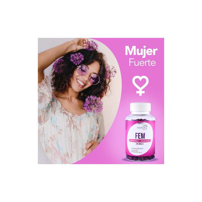 Fem Multivit Natgel Multivitaminico Mujer Omega Suplemento Integral Mujeres Apoyo