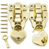 SDTC Tech Antique Cabinet Duckbilled Toggle Hasp Latch and Heart-Shaped