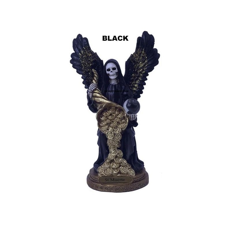 Santa Muerte con Cuerno de la Abundancia 8" para la