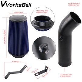 VVORHSBELL 4" Cold Air Intake Pipe Kit with Oiled Filter，Air Intake System Compatible with 1999-2003 Ford F250 F350 F450 7.3L Powerstroke Diesel