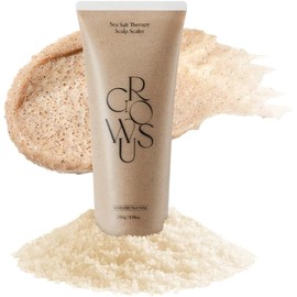 GROWUS - Raspador para el cuero cabelludo con terapia de sal marina: ácido salicílico, niacinamida, dexpantenol, exfoliante, limpieza profunda