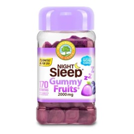Night Sleep Gummy Fruits, Naturelab 170 Piezas Sabor Blueberry