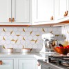 NBG-1 3“ Hexagon White and Gold Metal Stainless Steel Polished