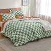Bedsure Comforter Set Queen Size - Checkered Bedding Comforter Set