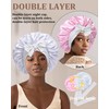 Reversible Satin Bonnet for Sleeping Women Double Layer Hair Bonnet
