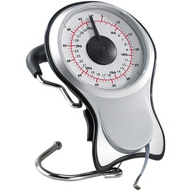 PEARL Luggage Scales: Analogue 2-in-1 Luggage Scales up to 30 kg with Extendable Tape Measure (Spring Scale, Hanging Scale, Hard Case), silver