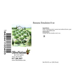 OliveNation Banana Emulsion for Baking, Water Soluble, Non-GMO, Gluten Free, Vegan - 8 ounces