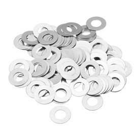 sourcing map M6 304 Stainless Steel Flat Washers, 100pcs 6x12x0.2mm Ultra Thin Flat Spacers for Screw Bolt, Electronic Repair, Automotive
