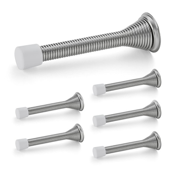 Ravinte Door Stoppers, 6 Pack Spring Door Stops with Rubber
