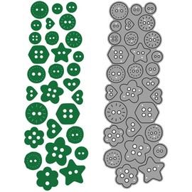 Various Buttons Metal Die Cuts, Buttons Metal Die Cuts Set, Lots Frame Cutting Dies, Different Size Stencils DIY Crafts Cards Cuts for Scrapbooking Photo Album Scrapbooking Die-Cuts