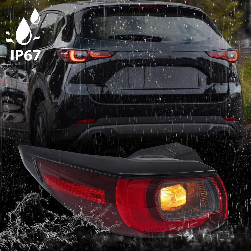 Huray Left LED Outer Tail Light Assembly Fit for Mazda