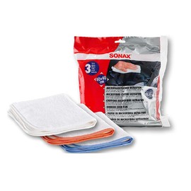 SONAX Ultrafine Microfiber Cloths - 3-pack