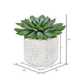 Vickerman Everyday 6" Green Potted Succulent - Faux Indoor Potted Plant - Greenery for Home Or Office Decor - Maintenance Free