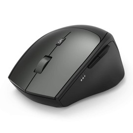 Hama, MW-600 Wireless Mouse with USB-C and USB-A (PC Mouse Wireless with 6 Buttons, Quiet, Optical Mouse with 1000/1500/2000/2400 dpi), Multi Device Mouse, Black