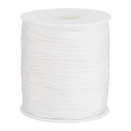 PH PandaHall 220 m Nylon Thread 1 mm Nylon Cord for Jewellery Making Wind Chime Replacement Cord Kumihimo Macrame Thread White Lift Shade Cord for Windows Rollers Repair