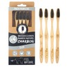 Set of 4 Charcoal Major Toothbrushes Feel Natural