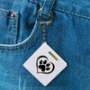Azeeda 'Paw Print Heart' Keyring Tape Measure/Spirit Level Tool (KM00038056)