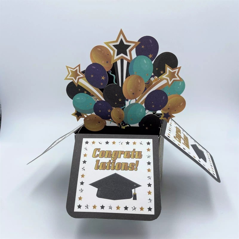 PinesFamily S03-Graduation Card | 3D Pop up Graduation Box Card