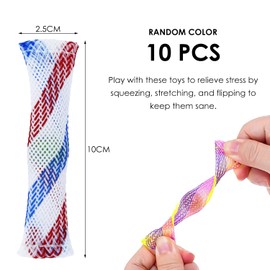 10 Pieces Mesh Mesh Toys, Marble Mesh Toys, Marble Mesh Mesh Toys, Quiet Fidget Toys, Woven Marble Mesh Toys, Squeezable Mesh Toys.