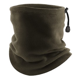 SooPii Men's Neck Warmer, Winter, Cold Protection, Thermal, Ultra Flexible, Moisture Absorbing Material/Adjustable Cord Included, Solid, Neck Warmer, Stretchable, Warm, Small Face Effect, 3-Way Use,