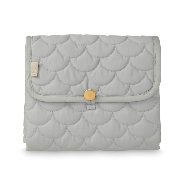 Cam Cam Copenhagen, Quilted Changing Mat for Travel, Small Foldable Changing Bag, Washable, OCS Certified, Grey
