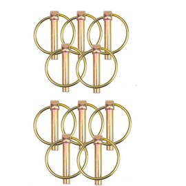Timilge Lynch Pin Disconnect Snap Pin for Farm Tractors Trailers Trucks Mowers Boat Kayak Canoe Trolley Horsebox 1/5" x 1-3/5" Pin Clips (10 Pieces)