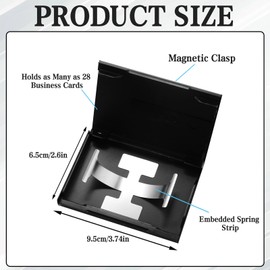 Large Thumb Drive Business Card Holder Fit 28 Cards Aluminum Alloy Slide Out Name Card Case Credit Card Case Portable Business Holder Wallet Pocket for Men Women Gray