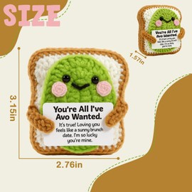 Heartfelt Gifting Funny Gifts for Boyfriend Girlfriend - Cute Crochet Avocado, Sentimental I Love You Gifts for Her Him, Romantic Anniversary Christmas Valentine's Day Birthday Present