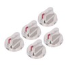 5Pcs Gas Stove Knob Cover Control Dial Knobs Stainless Steel
